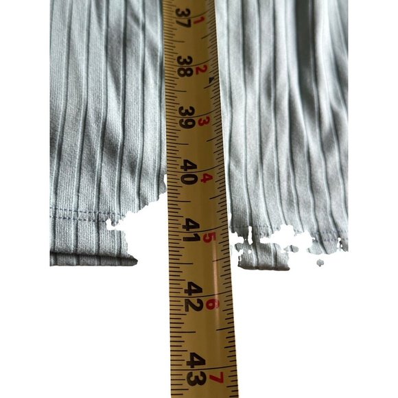 Lulus XS Green Ribbed Wide-Leg Lounge Pants Stretchy Elastic Waist Textured NWT - Picture 12 of 13